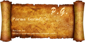 Parma Germán névjegykártya